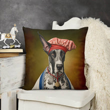Load image into Gallery viewer, Regal Ruffian Great Dane Plush Pillow Case-Cushion Cover-Dog Dad Gifts, Dog Mom Gifts, Great Dane, Home Decor, Pillows-3