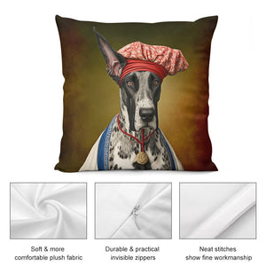Regal Ruffian Great Dane Plush Pillow Case-Cushion Cover-Dog Dad Gifts, Dog Mom Gifts, Great Dane, Home Decor, Pillows-5