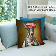 Load image into Gallery viewer, Regal Ruffian Great Dane Plush Pillow Case-Cushion Cover-Dog Dad Gifts, Dog Mom Gifts, Great Dane, Home Decor, Pillows-7