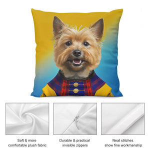 Regal Ruffian Norwich Terrier Plush Pillow Case-Cushion Cover-Dog Dad Gifts, Dog Mom Gifts, Home Decor, Norwich Terrier, Pillows-5