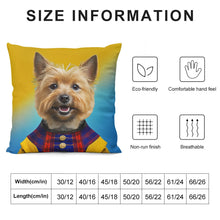 Load image into Gallery viewer, Regal Ruffian Norwich Terrier Plush Pillow Case-Cushion Cover-Dog Dad Gifts, Dog Mom Gifts, Home Decor, Norwich Terrier, Pillows-6