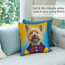 Load image into Gallery viewer, Regal Ruffian Norwich Terrier Plush Pillow Case-Cushion Cover-Dog Dad Gifts, Dog Mom Gifts, Home Decor, Norwich Terrier, Pillows-7