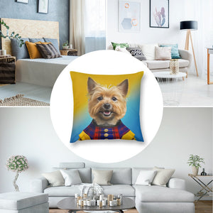 Regal Ruffian Norwich Terrier Plush Pillow Case-Cushion Cover-Dog Dad Gifts, Dog Mom Gifts, Home Decor, Norwich Terrier, Pillows-8