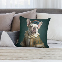 Load image into Gallery viewer, Regal Ruffian White French Bulldog Plush Pillow Case-Cushion Cover-Dog Dad Gifts, Dog Mom Gifts, French Bulldog, Home Decor, Pillows-2