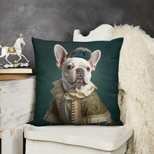 Load image into Gallery viewer, Regal Ruffian White French Bulldog Plush Pillow Case-Cushion Cover-Dog Dad Gifts, Dog Mom Gifts, French Bulldog, Home Decor, Pillows-3