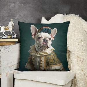 Regal Ruffian White French Bulldog Plush Pillow Case-Cushion Cover-Dog Dad Gifts, Dog Mom Gifts, French Bulldog, Home Decor, Pillows-3
