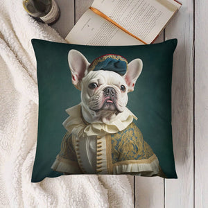 Regal Ruffian White French Bulldog Plush Pillow Case-Cushion Cover-Dog Dad Gifts, Dog Mom Gifts, French Bulldog, Home Decor, Pillows-4
