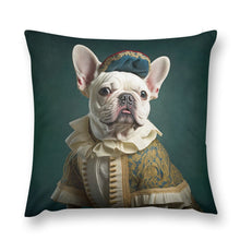 Load image into Gallery viewer, Regal Ruffian White French Bulldog Plush Pillow Case-Cushion Cover-Dog Dad Gifts, Dog Mom Gifts, French Bulldog, Home Decor, Pillows-12 &quot;×12 &quot;-1