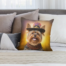 Load image into Gallery viewer, Regal Ruffian Yorkie Plush Pillow Case-Cushion Cover-Dog Dad Gifts, Dog Mom Gifts, Home Decor, Pillows, Yorkshire Terrier-3