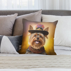Regal Ruffian Yorkie Plush Pillow Case-Cushion Cover-Dog Dad Gifts, Dog Mom Gifts, Home Decor, Pillows, Yorkshire Terrier-3