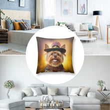 Load image into Gallery viewer, Regal Ruffian Yorkie Plush Pillow Case-Cushion Cover-Dog Dad Gifts, Dog Mom Gifts, Home Decor, Pillows, Yorkshire Terrier-5