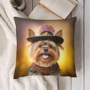 Regal Ruffian Yorkie Plush Pillow Case-Cushion Cover-Dog Dad Gifts, Dog Mom Gifts, Home Decor, Pillows, Yorkshire Terrier-6