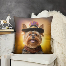 Load image into Gallery viewer, Regal Ruffian Yorkie Plush Pillow Case-Cushion Cover-Dog Dad Gifts, Dog Mom Gifts, Home Decor, Pillows, Yorkshire Terrier-7