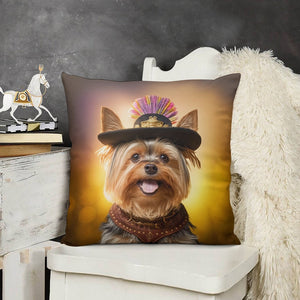Regal Ruffian Yorkie Plush Pillow Case-Cushion Cover-Dog Dad Gifts, Dog Mom Gifts, Home Decor, Pillows, Yorkshire Terrier-7
