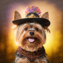 Load image into Gallery viewer, Regal Ruffian Yorkie Wall Art Poster-Art-Dog Art, Home Decor, Poster, Yorkshire Terrier-1