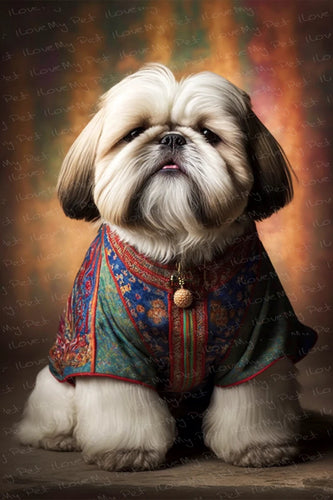 Regal Rufflections Shih Tzu Wall Art Poster-Art-Dog Art, Home Decor, Poster, Shih Tzu-1