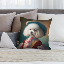 Load image into Gallery viewer, Regal Ruffles Bichon Frise Plush Pillow Case-Cushion Cover-Bichon Frise, Dog Dad Gifts, Dog Mom Gifts, Home Decor, Pillows-2
