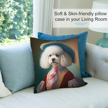 Load image into Gallery viewer, Regal Ruffles Bichon Frise Plush Pillow Case-Cushion Cover-Bichon Frise, Dog Dad Gifts, Dog Mom Gifts, Home Decor, Pillows-5