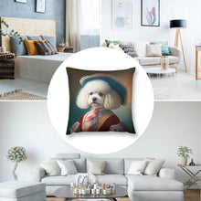 Load image into Gallery viewer, Regal Ruffles Bichon Frise Plush Pillow Case-Cushion Cover-Bichon Frise, Dog Dad Gifts, Dog Mom Gifts, Home Decor, Pillows-7