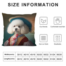 Load image into Gallery viewer, Regal Ruffles Bichon Frise Plush Pillow Case-Cushion Cover-Bichon Frise, Dog Dad Gifts, Dog Mom Gifts, Home Decor, Pillows-12 &quot;×12 &quot;-White-1
