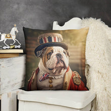 Load image into Gallery viewer, Regal Ruffles English Bulldog Plush Pillow Case-Cushion Cover-Dog Dad Gifts, Dog Mom Gifts, English Bulldog, Home Decor, Pillows-3