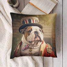 Load image into Gallery viewer, Regal Ruffles English Bulldog Plush Pillow Case-Cushion Cover-Dog Dad Gifts, Dog Mom Gifts, English Bulldog, Home Decor, Pillows-4