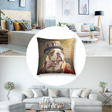 Load image into Gallery viewer, Regal Ruffles English Bulldog Plush Pillow Case-Cushion Cover-Dog Dad Gifts, Dog Mom Gifts, English Bulldog, Home Decor, Pillows-8