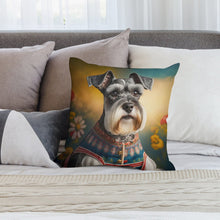 Load image into Gallery viewer, Regal Whiskers Schnauzer Plush Pillow Case-Cushion Cover-Dog Dad Gifts, Dog Mom Gifts, Home Decor, Pillows, Schnauzer-2