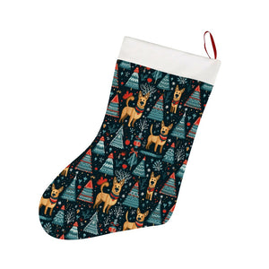 Reindeer Games Belgian Malinois Christmas Stocking-Christmas Ornament-Belgian Malinois, Christmas, Home Decor-2