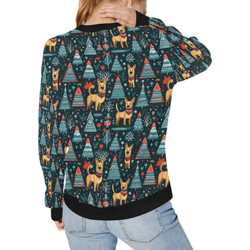 Reindeer Games Belgian Malinois Christmas Sweatshirt for Women-Apparel-Apparel, Belgian Malinois, Christmas, Dog Mom Gifts, Sweatshirt-2