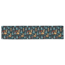 Load image into Gallery viewer, Reindeer Games Belgian Malinois Christmas Table Runner-Home Decor-Belgian Malinois, Christmas, Home Decor-Black9-ONE SIZE-1