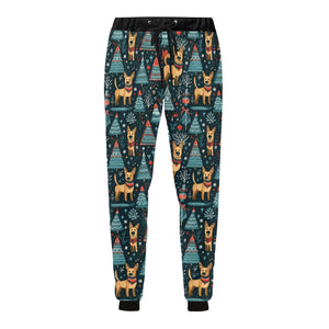 Reindeer Games Belgian Malinois Christmas Unisex Sweatpants-Apparel-Apparel, Belgian Malinois, Christmas, Dog Dad Gifts, Dog Mom Gifts, Pajamas-4