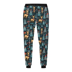 Reindeer Games Belgian Malinois Christmas Unisex Sweatpants-Apparel-Apparel, Belgian Malinois, Christmas, Dog Dad Gifts, Dog Mom Gifts, Pajamas-5