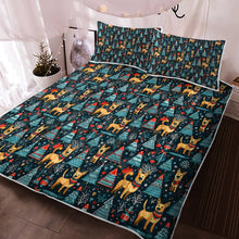 Load image into Gallery viewer, Reindeer Games German Shepherds Christmas Quilt Blanket Bedding Set-Bedding-Bedding, Blankets, Christmas, German Shepherd, Home Decor-3
