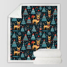 Load image into Gallery viewer, Reindeer Games German Shepherds Soft Warm Christmas Blanket-Blanket-Blankets, Christmas, Dog Dad Gifts, Dog Mom Gifts, German Shepherd, Home Decor-10