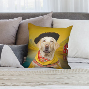 Renaissance Canine Yellow Labrador Plush Pillow Case-Cushion Cover-Dog Dad Gifts, Dog Mom Gifts, Home Decor, Labrador, Pillows-2