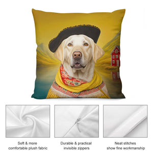 Renaissance Canine Yellow Labrador Plush Pillow Case-Cushion Cover-Dog Dad Gifts, Dog Mom Gifts, Home Decor, Labrador, Pillows-5