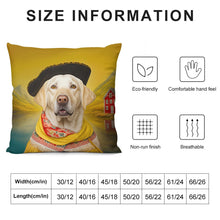 Load image into Gallery viewer, Renaissance Canine Yellow Labrador Plush Pillow Case-Cushion Cover-Dog Dad Gifts, Dog Mom Gifts, Home Decor, Labrador, Pillows-6