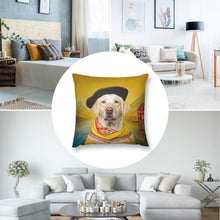 Load image into Gallery viewer, Renaissance Canine Yellow Labrador Plush Pillow Case-Cushion Cover-Dog Dad Gifts, Dog Mom Gifts, Home Decor, Labrador, Pillows-8