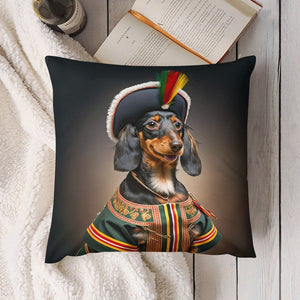 Renaissance Ruffian Black Tan Dachshund Plush Pillow Case-Dachshund, Dog Dad Gifts, Dog Mom Gifts, Home Decor, Pillows-7