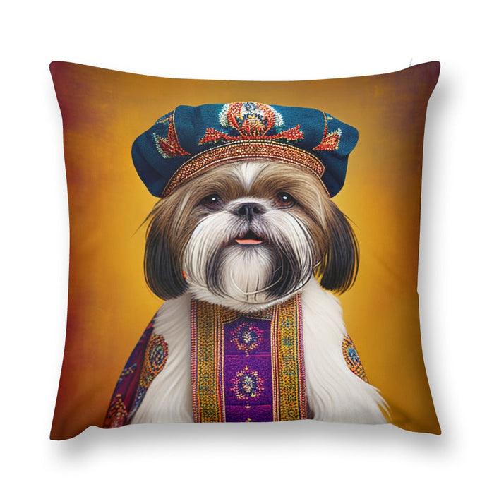 Renaissance Ruffian Shih Tzu Plush Pillow Case-Cushion Cover-Dog Dad Gifts, Dog Mom Gifts, Home Decor, Pillows, Shih Tzu-2