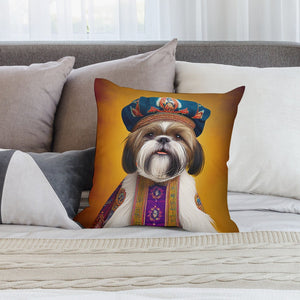 Renaissance Ruffian Shih Tzu Plush Pillow Case-Cushion Cover-Dog Dad Gifts, Dog Mom Gifts, Home Decor, Pillows, Shih Tzu-3