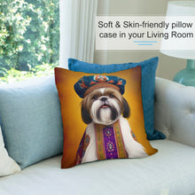 Load image into Gallery viewer, Renaissance Ruffian Shih Tzu Plush Pillow Case-Cushion Cover-Dog Dad Gifts, Dog Mom Gifts, Home Decor, Pillows, Shih Tzu-5