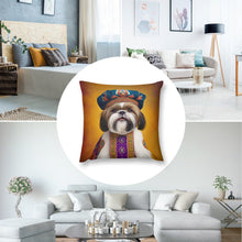 Load image into Gallery viewer, Renaissance Ruffian Shih Tzu Plush Pillow Case-Cushion Cover-Dog Dad Gifts, Dog Mom Gifts, Home Decor, Pillows, Shih Tzu-7