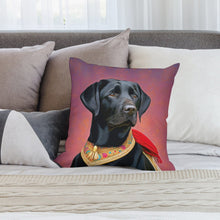 Load image into Gallery viewer, Resplendent Majesty Black Labrador Plush Pillow Case-Cushion Cover-Black Labrador, Dog Dad Gifts, Dog Mom Gifts, Home Decor, Pillows-2