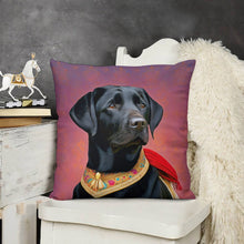 Load image into Gallery viewer, Resplendent Majesty Black Labrador Plush Pillow Case-Cushion Cover-Black Labrador, Dog Dad Gifts, Dog Mom Gifts, Home Decor, Pillows-3