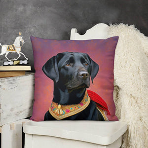 Resplendent Majesty Black Labrador Plush Pillow Case-Cushion Cover-Black Labrador, Dog Dad Gifts, Dog Mom Gifts, Home Decor, Pillows-3