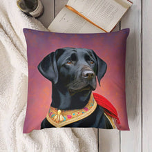 Load image into Gallery viewer, Resplendent Majesty Black Labrador Plush Pillow Case-Cushion Cover-Black Labrador, Dog Dad Gifts, Dog Mom Gifts, Home Decor, Pillows-4