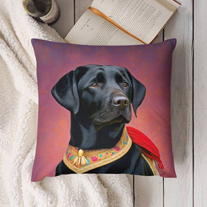 Resplendent Majesty Black Labrador Plush Pillow Case-Cushion Cover-Black Labrador, Dog Dad Gifts, Dog Mom Gifts, Home Decor, Pillows-4