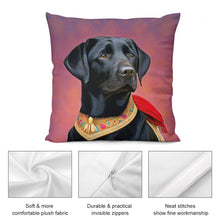 Load image into Gallery viewer, Resplendent Majesty Black Labrador Plush Pillow Case-Cushion Cover-Black Labrador, Dog Dad Gifts, Dog Mom Gifts, Home Decor, Pillows-5